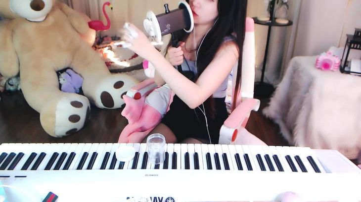 [夏喵娜KINA酱ASMR]黑丝高跟 有灵魂的水晶泥