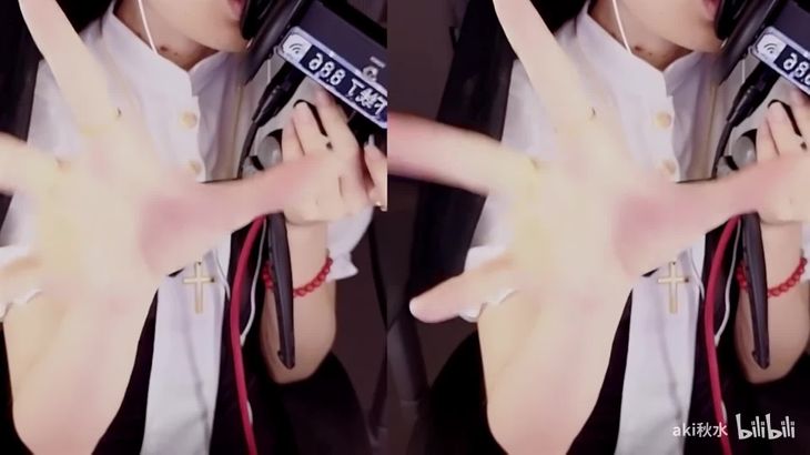 [aki秋水ASMR]秋水充电福利怼脸孔雀鱼采耳视觉触发哄睡视频集 27