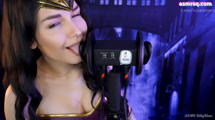 [kitty]ASMR扮演神奇女侠舔耳